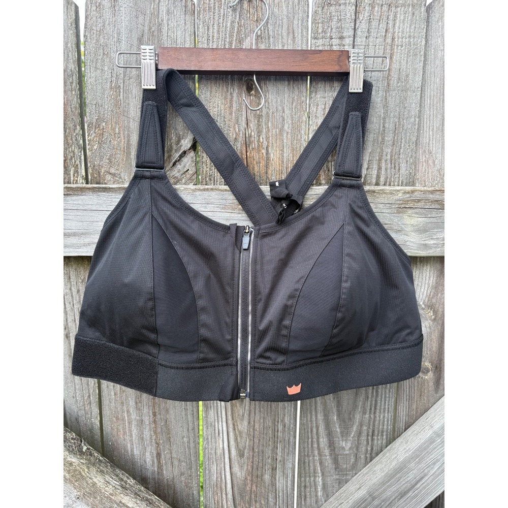 SHEFIT Ultimate Sports Bra Black High Impact Adjustable Front Zip 3Luxe